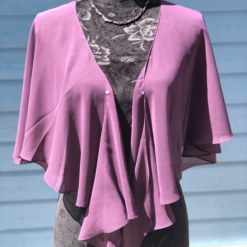 David’s Bridal Plum Chiffon Wrap/Shawl